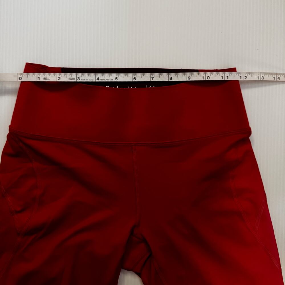 Outdoor Voices TechSweat 7/8 High Rise Crop Legging Red Small Gorpcore Sportif - Picture 10 of 15